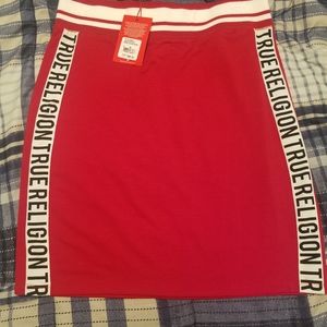 Red True Religion Skirt